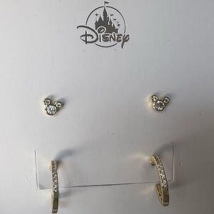 Disney Gold and Silver Mickey Mouse Stud and Hoop Set